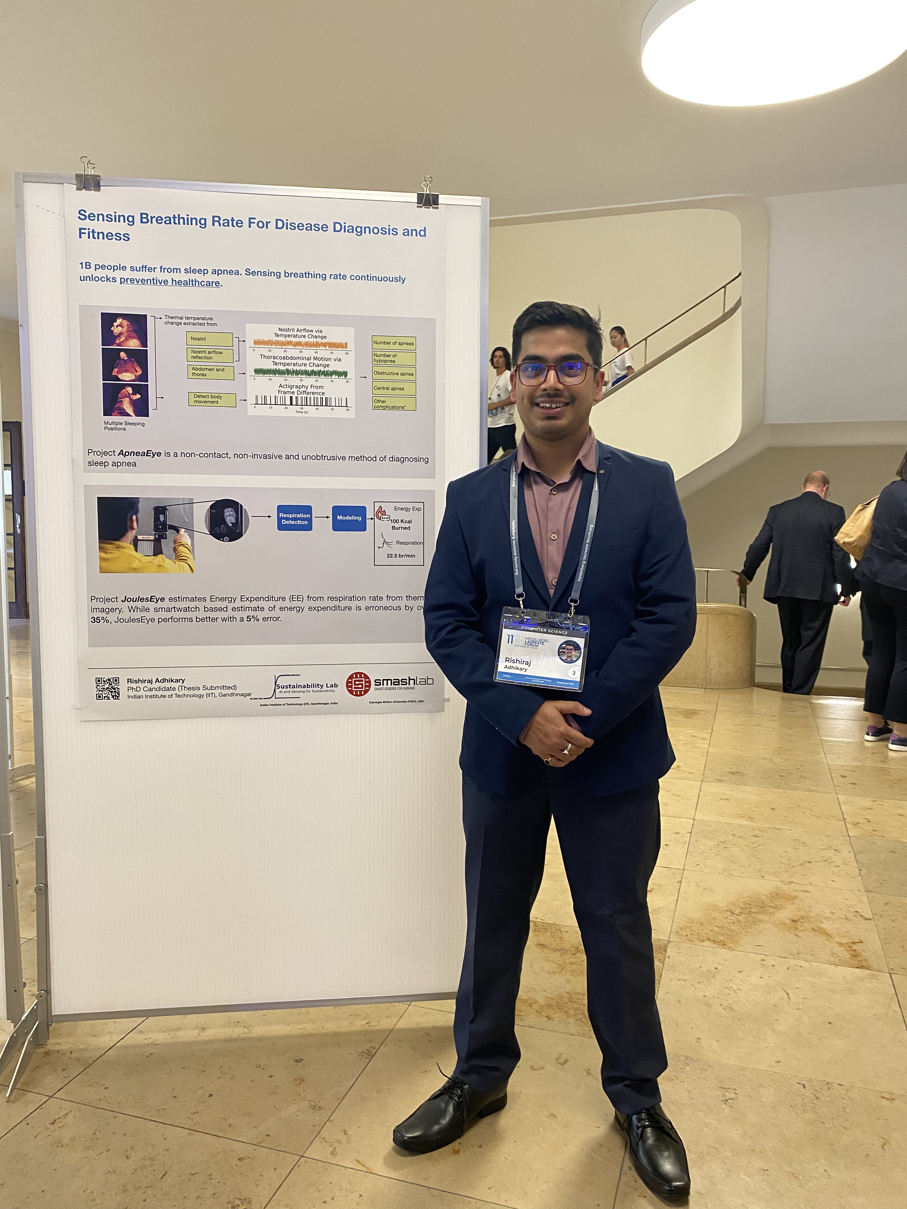 Rishiraj at HLF Poster Presentation
